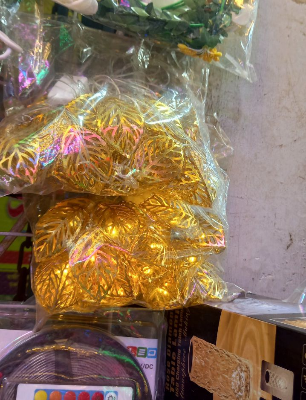 Buy  Leaf metal fairy light Golden colour 3D leaf shape current driven set.    at Best Prices in Bangladesh
