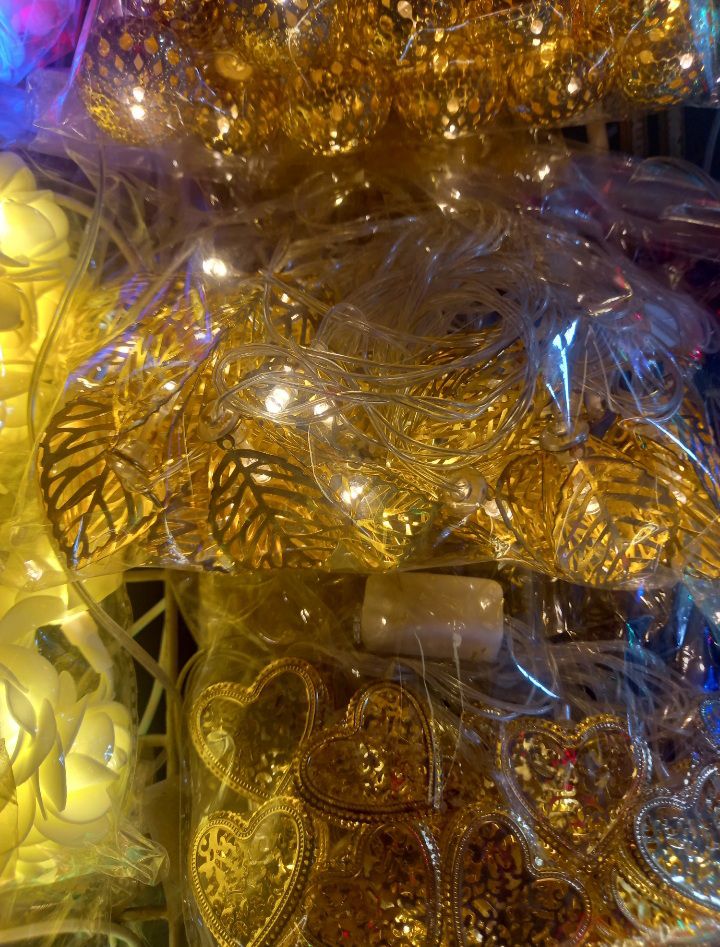 Buy  Leaf metal fairy light Golden colour 3D leaf shape current driven set.    at Best Prices in Bangladesh