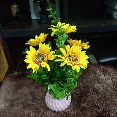 Buy   Artificial Flower, Sunflower Realistic with Unique Vase for decorations  at Best Prices in Bangladesh