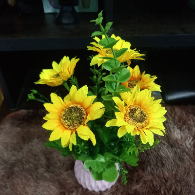 Buy   Artificial Flower, Sunflower Realistic with Unique Vase for decorations  at Best Prices in Bangladesh