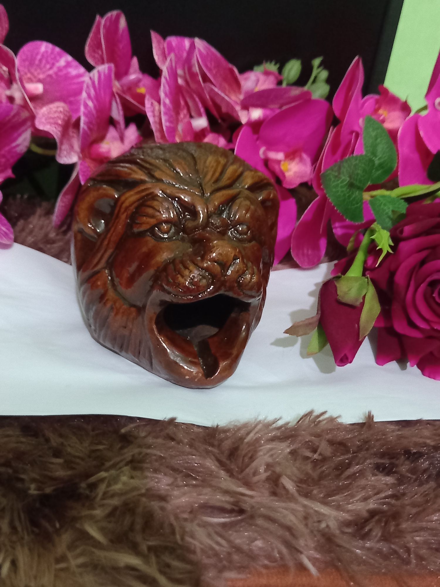 Buy  Lion Head Showpieces Decor Clay Made Both uses home decorations.   at Best Prices in Bangladesh