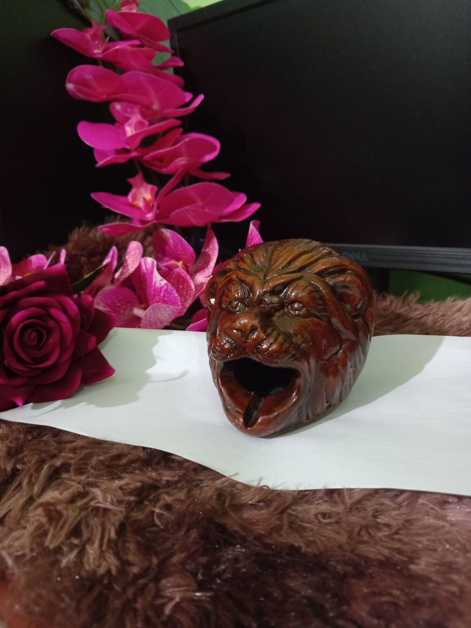 Buy  Lion Head Showpieces Decor Clay Made Both uses home decorations.   at Best Prices in Bangladesh