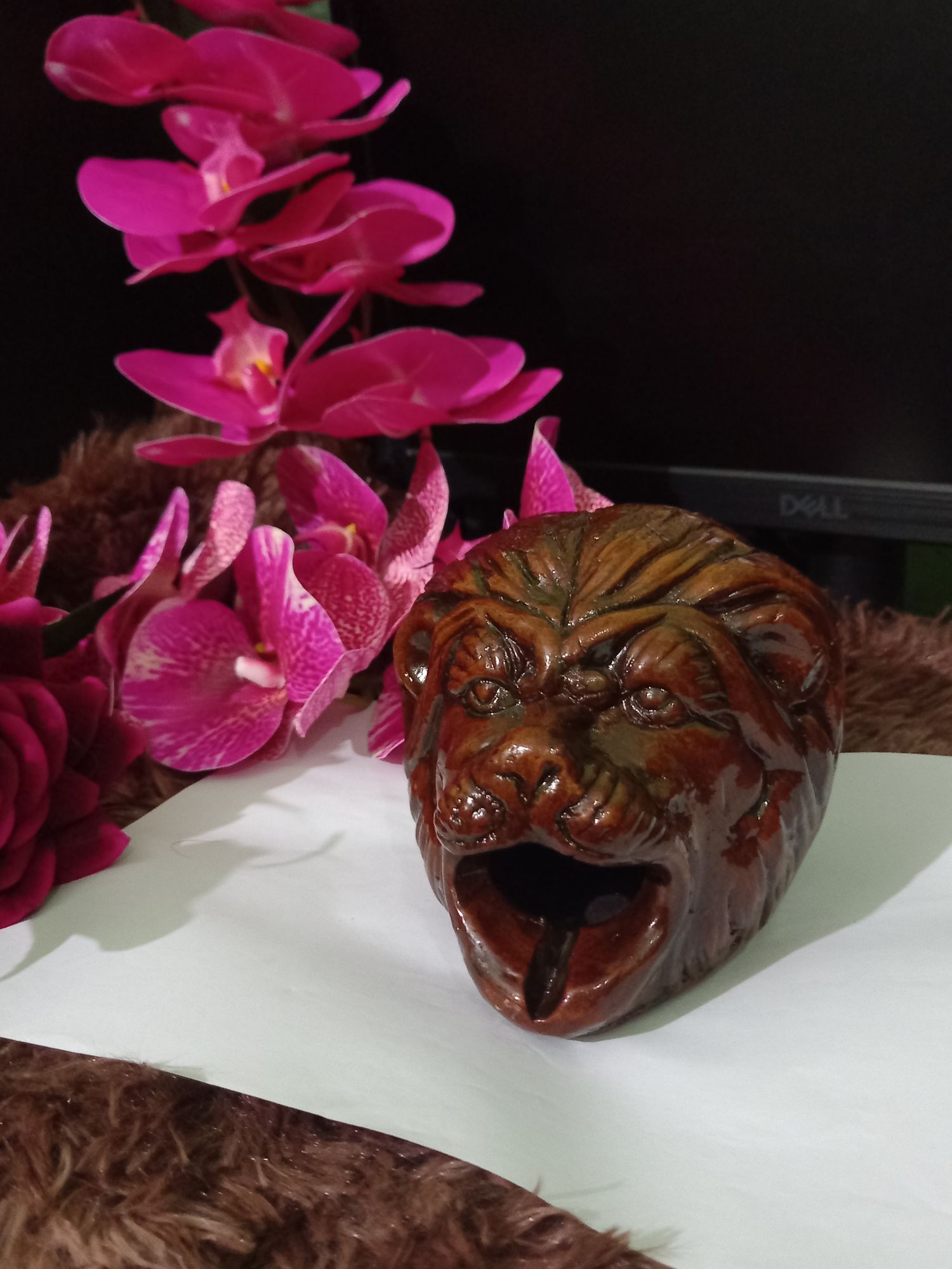Buy  Lion Head Showpieces Decor Clay Made Both uses home decorations.   at Best Prices in Bangladesh