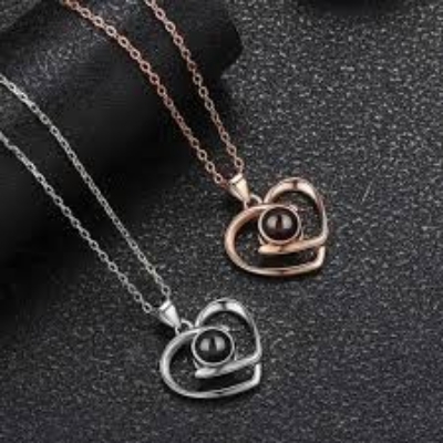 Buy Pure Silver Heart Projection 100 Hundred Languages I Love You Necklace Pendant  at Best Prices in Bangladesh