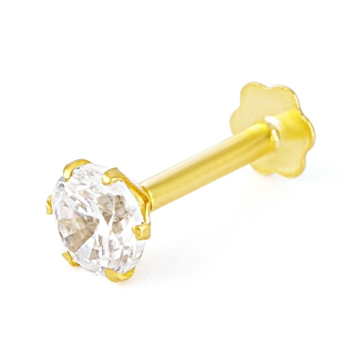 Buy Diamond Cut Radium Zirconia One Stone Nose Pin - 18mm with Gift Box at Best Prices in Bangladesh