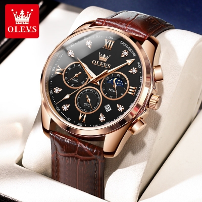 Picture of Top Luxury Leather Analog Quartz Fashionable Watch Master Copy Watch for Men