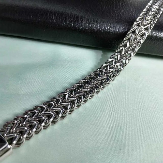 Picture of Thick Chain Bracelet Silver Color
