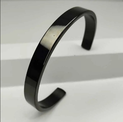 Picture of Stainless Steel Heavy Cuff Bracelet-Black