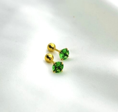 Picture of Men's stainless steel zircon earrings