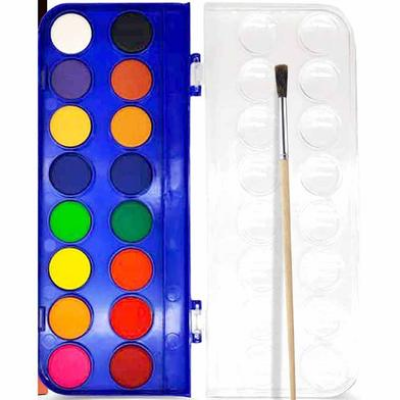 Buy water-color-cakes-paint-16-colors-box-for-students-watercolor-painting at Best Prices in Bangladesh