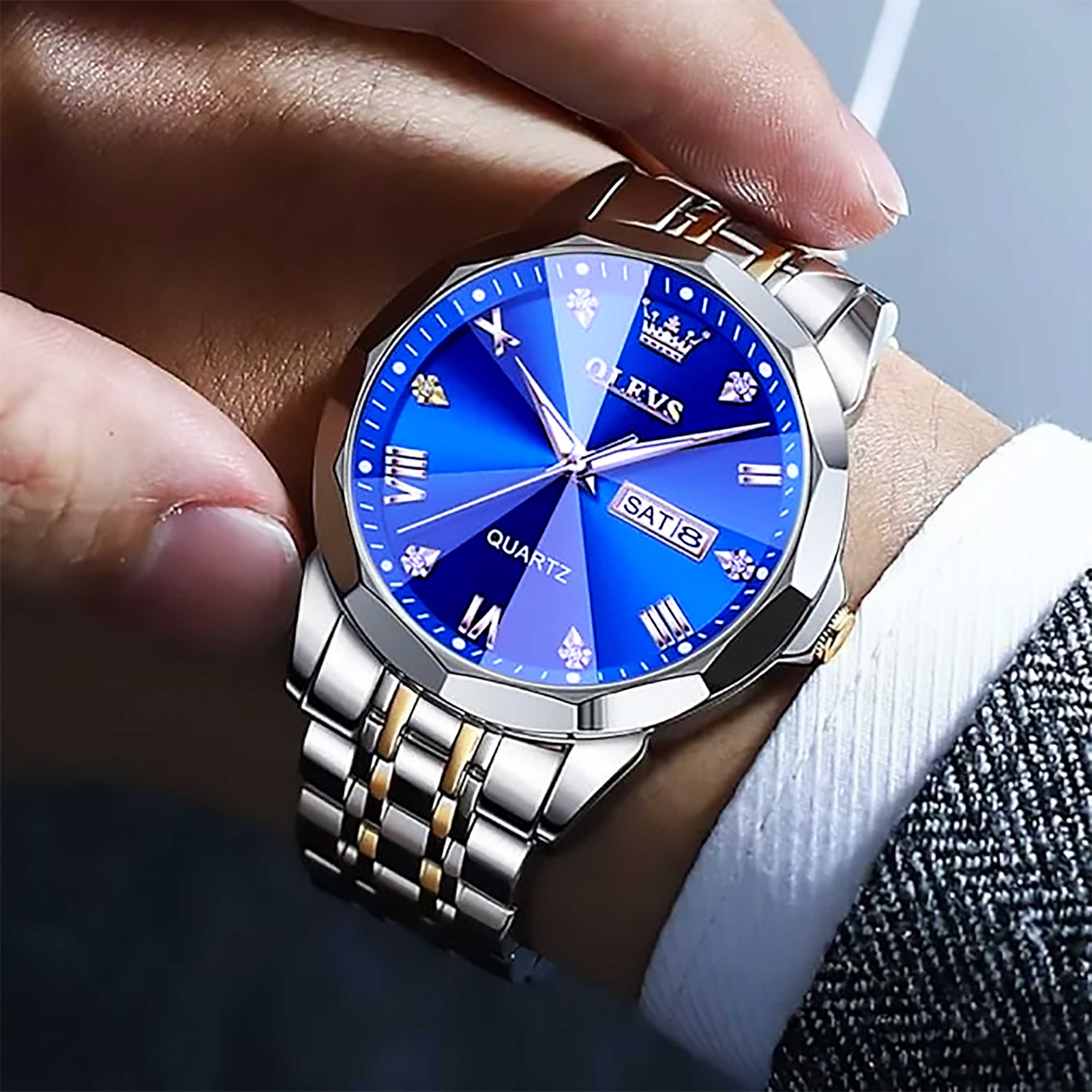 Buy OLEVS 9931G New Exclusive Design Quartz Watch for Men - Royal Blue  at Best Price In Bangladesh