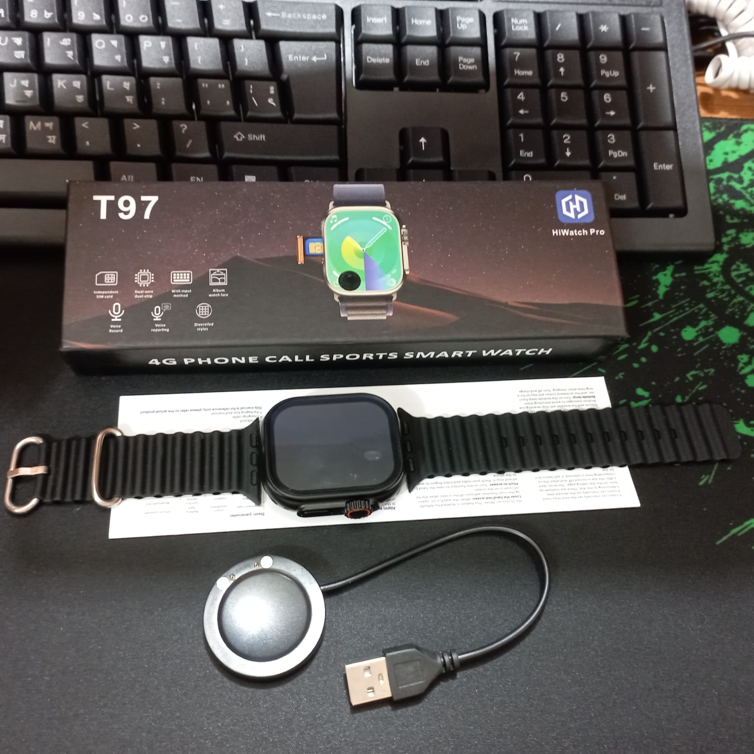 Buy T97 Bluetooth Calling Smart Watch - Black  at Best Price In Bangladesh