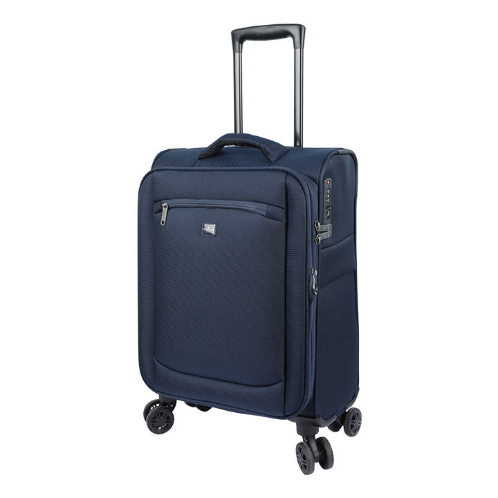 Buy Travello Soft Suitcase/Luggage 450D Jacquard RPET with PUX2 in waterproof 20" Gray  at Best Prices