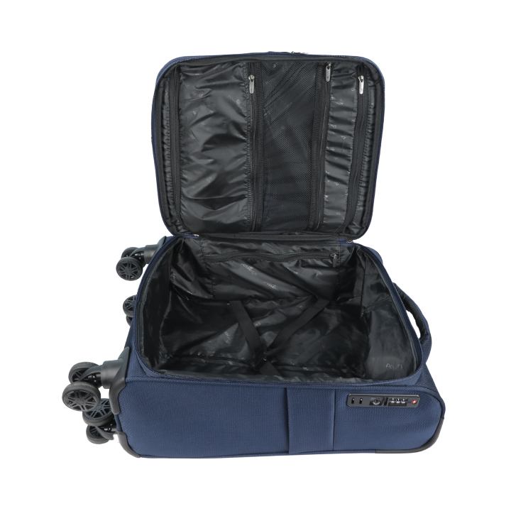 Buy Travello Soft Suitcase/Luggage 450D Jacquard RPET with PUX2 in waterproof 20" Gray  at Best Prices