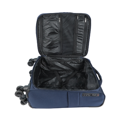 Buy Travello Soft Suitcase/Luggage 450D Jacquard RPET with PUX2 in waterproof 20" Gray  at Best Prices