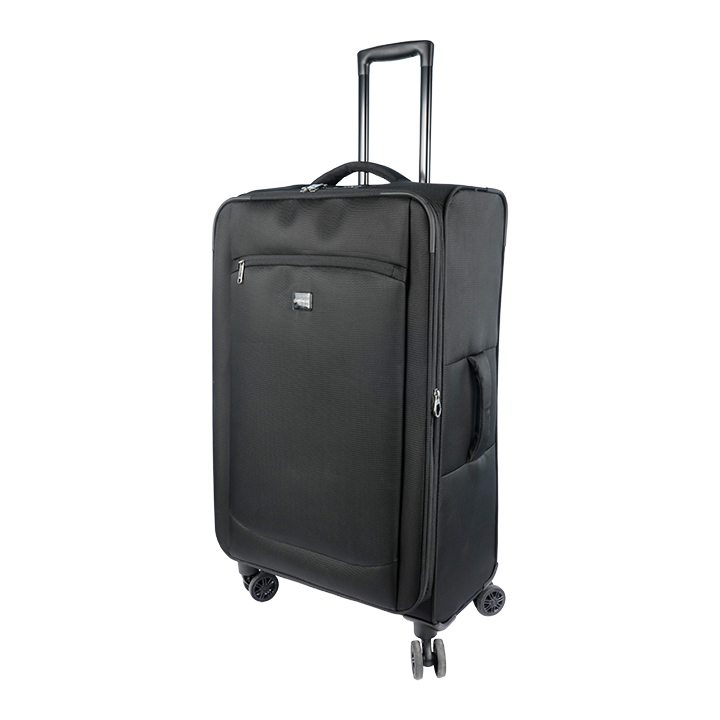 Buy Travello Soft Suitcase/Luggage 450D Jacquard RPET with PUX2 in waterproof 28" Black at Best Price In Bangladesh