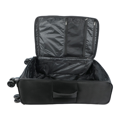 Buy Travello Soft Suitcase/Luggage 450D Jacquard RPET with PUX2 in waterproof 28" Black at Best Price In Bangladesh
