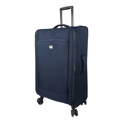 Buy Travello Soft Suitcase/Luggage 450D Jacquard RPET with PUX2 in waterproof 28" Blue at Best Price In Bangladesh
