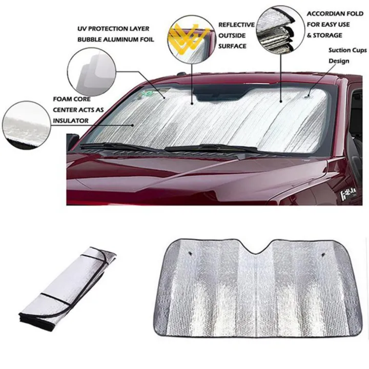 Buy Auto Parts Car Front Rigid Windscreen Sunshade Sun Shade Visor Screen Cover 140 X 70cm   at Best Price In Bangladesh