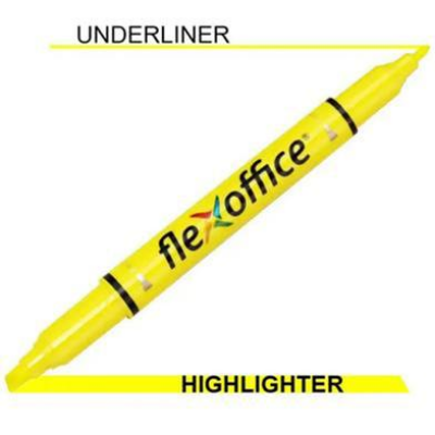 Buy Flexoffice Pen Style Twin Highlighter - Yellow at Best Prices in Bangladesh