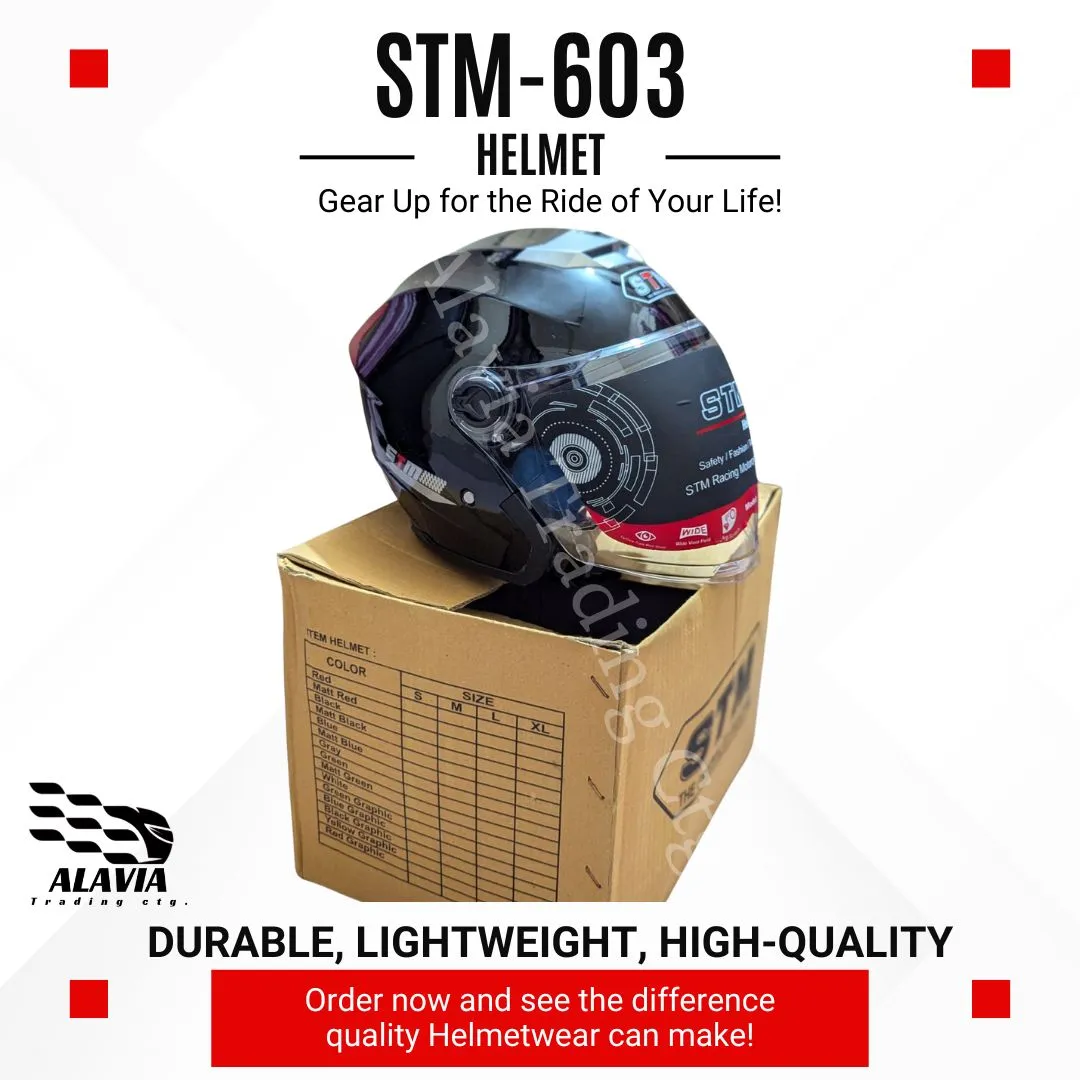 Buy STM Halfface Bike Helmet High-Quality for Men & Women –Black & Reat Best Prices in Bangladesh