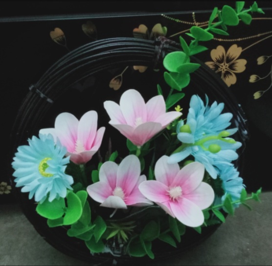 Buy Artificial Flower Ring 1 piece creeper, grass Hanger For wall or room decoration   at Best Prices in Bangladesh