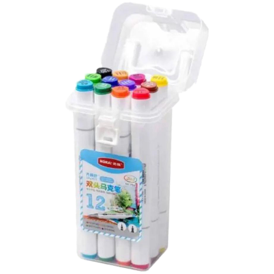 Buy art-markers-pen-dual-tip-colouring-pens-highlighter-pen-set-with-case-for-kids-adults-anime-drawing-sketching-painting-12-colours  at Best Prices in Bangladesh