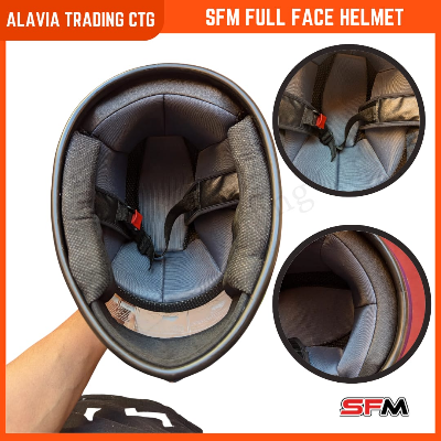 BuyOpen Face Stylish Leather Bike Helmet With Visor For Men And Women - Black & BluFull Face Bike Helmet SFM High Speed in Black and White Graphics - Easy To use and Clean, A Unique Choice For Bikerse Best Prices in Bangladesh