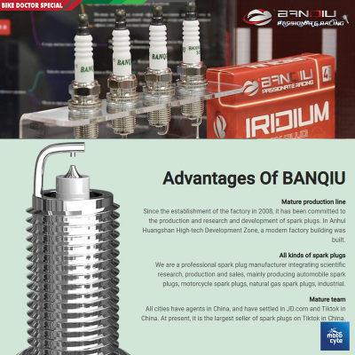 Buy  BANQIU Iridium Spark Plug for Motorcycles – Long and Short Thread, Durable, and Efficient (Made in China)  best Price In Bangladesh