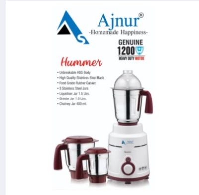 Buy  Ajnur Blender Plus Mixer Grinder - Powerful 1200W Motor for Superior Performance-Auto shut-off for overload protection by Akash Enterprise BD. at Best Prices in Bangladesh