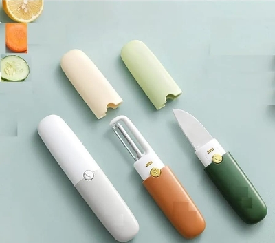 Picture of 2n1 Fruit Knife Dormitory Student Peeler And Peeler Household Portable Multi-Function Two Ln One Apple Peeler Accessories