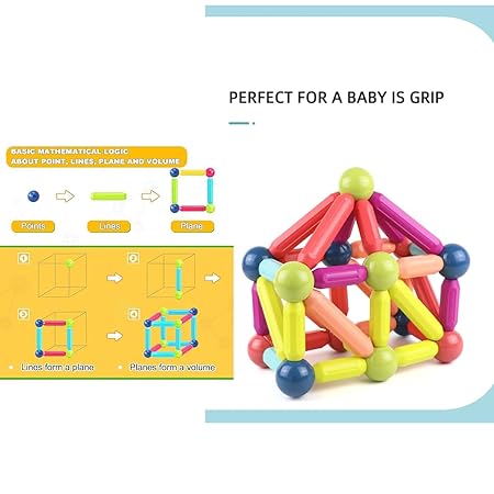 Picture of Learning Magnetic Sticks & Balls Building Blocks Kids Activities Toys for Toddlers, Educational Stem Learning Magnet Building Blocks,Kids Toys for 3+ 3 4 5 6 7 8 9 Years- Gift Sets (25 Piece)