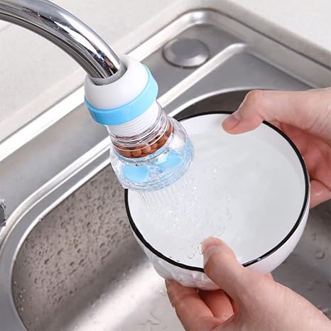 Picture of 360 Rotation Kitchen Sink Faucet Extender Spouts Sprayers Shower Tap Water Purifier Nozzle Purifier Bubbler Water Saving Filter