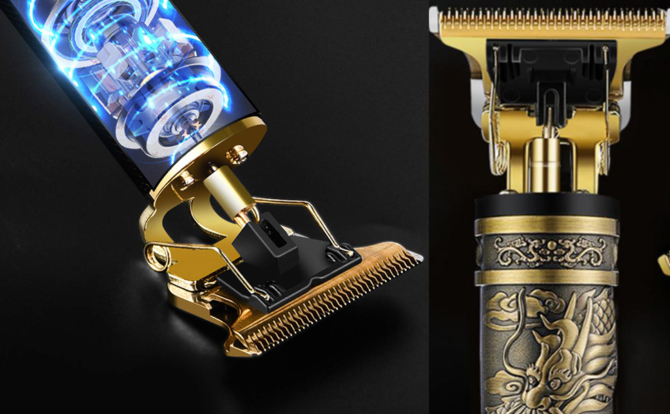 Picture of Waterproof Vintage -T9 Metal Hair Cutting Trimmer USB charging 0mm Cutting