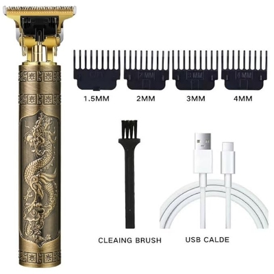 Picture of Waterproof Vintage -T9 Metal Hair Cutting Trimmer USB charging 0mm Cutting