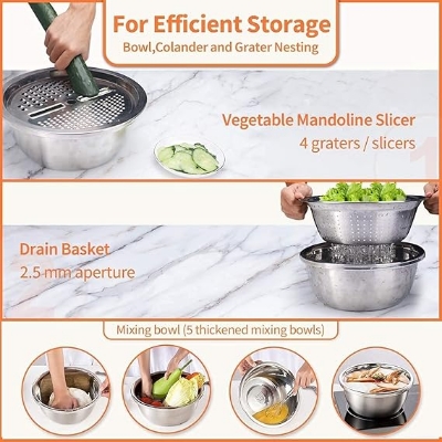 Picture of 3 In 1 Vegetable Cutter with Drain Basket