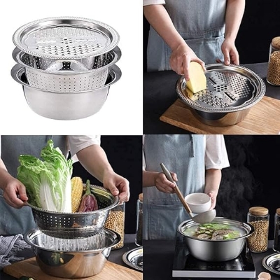 Picture of 3 In 1 Vegetable Cutter with Drain Basket