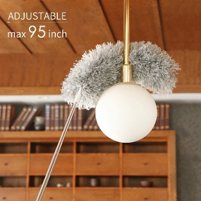 Picture of Big Size Fulminare Microfiber Feather Duster Bendable & Extendable Fan Cleaning Duster with 100 inches Expandable Pole Handle Washable Duster for High Ceiling Fans,Window Blinds, Furniture (Standard)