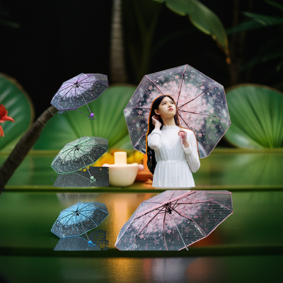 Picture of Transparent Clear Umbrella 3 Fold