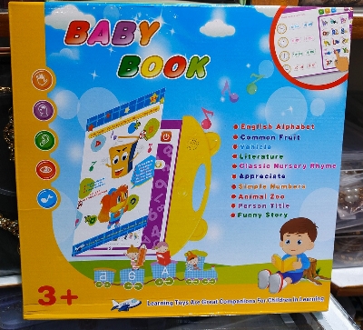 Picture of My English E-Book ABC Letters Learning Book With Sound And Numbers, Shapes, Colors, Fruits, Vegetables With Touching The Image And The Spelling Of The Words For Kids, Educational English Reading Book (Multicolor)