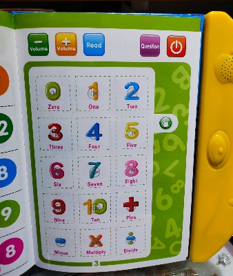 Picture of My English E-Book ABC Letters Learning Book With Sound And Numbers, Shapes, Colors, Fruits, Vegetables With Touching The Image And The Spelling Of The Words For Kids, Educational English Reading Book (Multicolor)