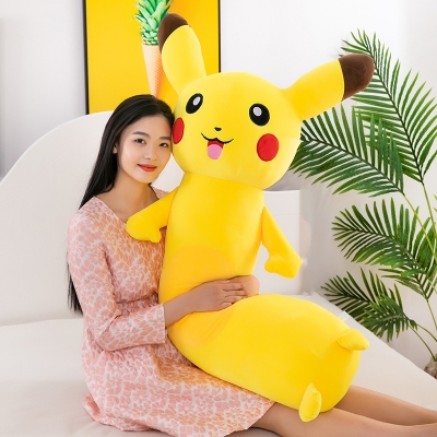 Picture of Soft Pikachu pillow plush toy Pokemon cartoon doll bed decoration birthday gift