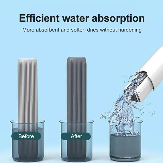 Picture of Portable Mini Mop, Multifunctional Self-Squeeze Mini Mop Hands-Free Mop,Lazy Mini Mop Bathroom Strong Absorbent Mop,Cleaning Mop for Kitchens Bathroom Tableware Desktop Car Glass