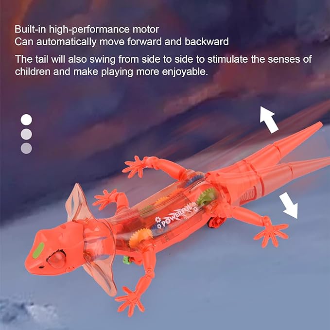 Picture of Lizard Toy, Battery Operated Robot Lizard Toy, Anti-collision, No deformation, Orange