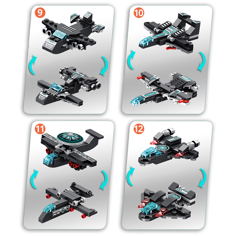 Picture of Preschool educational stem toy 577 pcs DIY super pioneer robot block 12 in 1 building blocks toy for kids