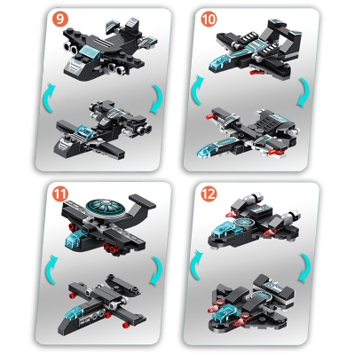 Picture of Preschool educational stem toy 577 pcs DIY super pioneer robot block 12 in 1 building blocks toy for kids