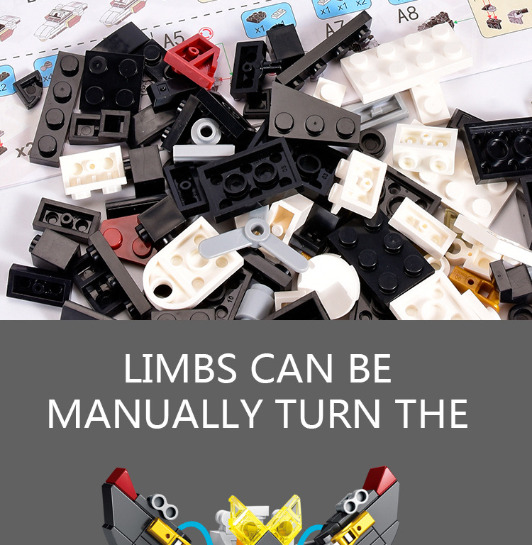 Picture of Preschool educational stem toy 577 pcs DIY super pioneer robot block 12 in 1 building blocks toy for kids