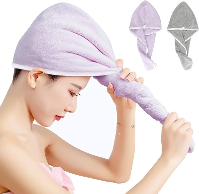 Picture of Dry Hair Cap Microfiber Quick Towel Magic Hair Towel Wrap for Women Absorbent Towel