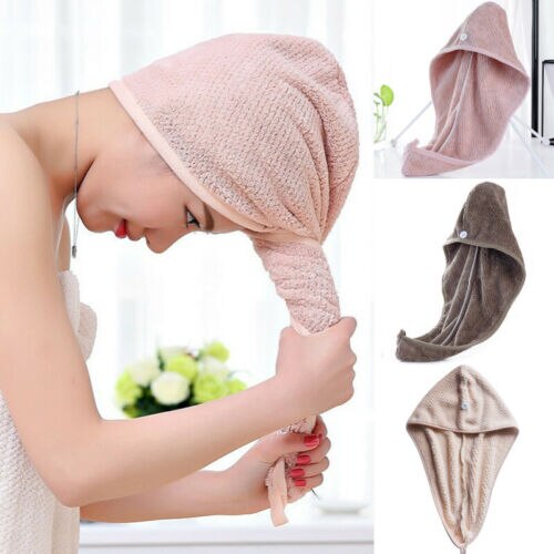 Picture of Dry Hair Cap Microfiber Quick Towel Magic Hair Towel Wrap for Women Absorbent Towel