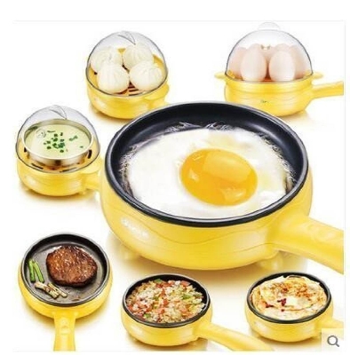 Picture of egg boiler Multifunction household mini egg omelette Pancakes Electric Fried Steak Frying Pan Non-Stick Boiled eggs boiler steamer Shut Off